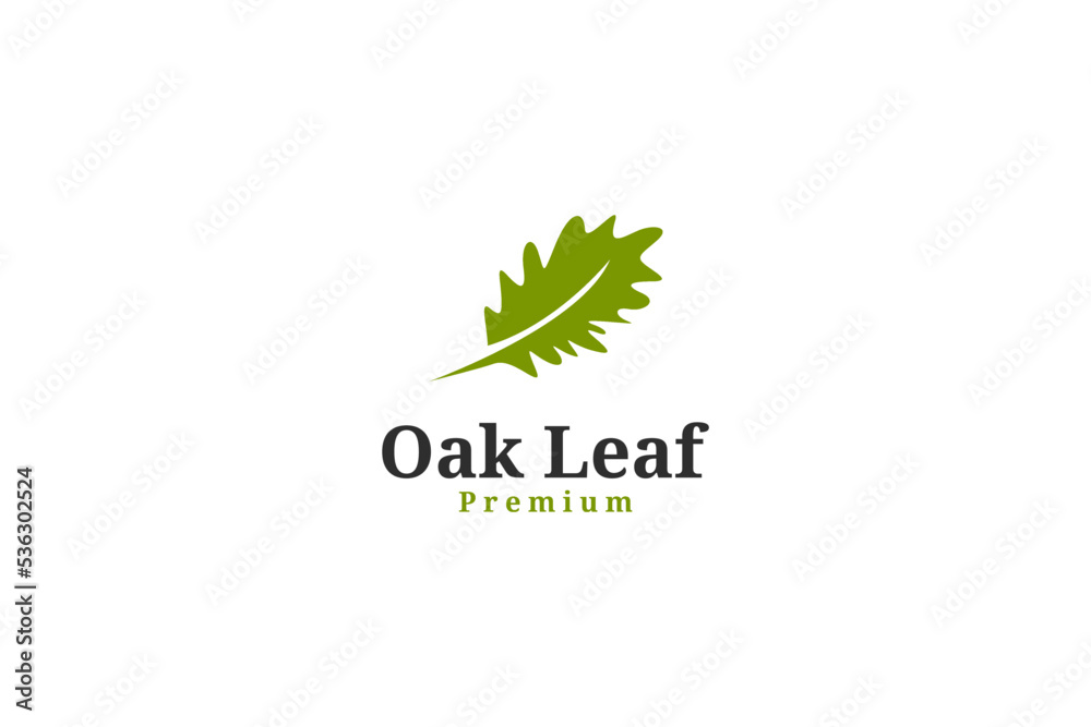 Oak leaf vector logo design isolated vector illustration