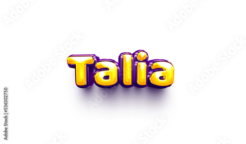 names of girls English helium balloon shiny celebration sticker 3d inflated talia