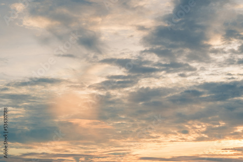 Atmosphere panorama Dramatic Sky Sunset Sunrise Dark orange rosy yellow blue pink cloud background