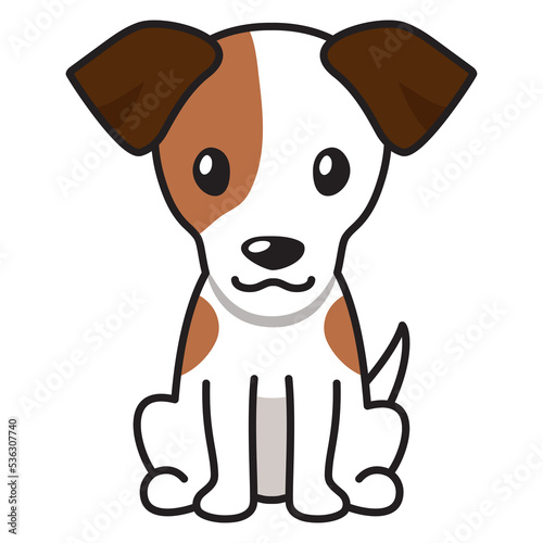 Cartoon character jack russell terrier dog for design.