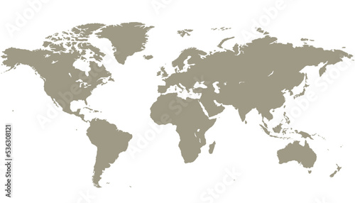 World map. Silhouette map. Color vector modern.  