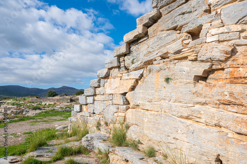 Ancient greek theater of Thorikos in Lavrio, Attiki, Greece photo