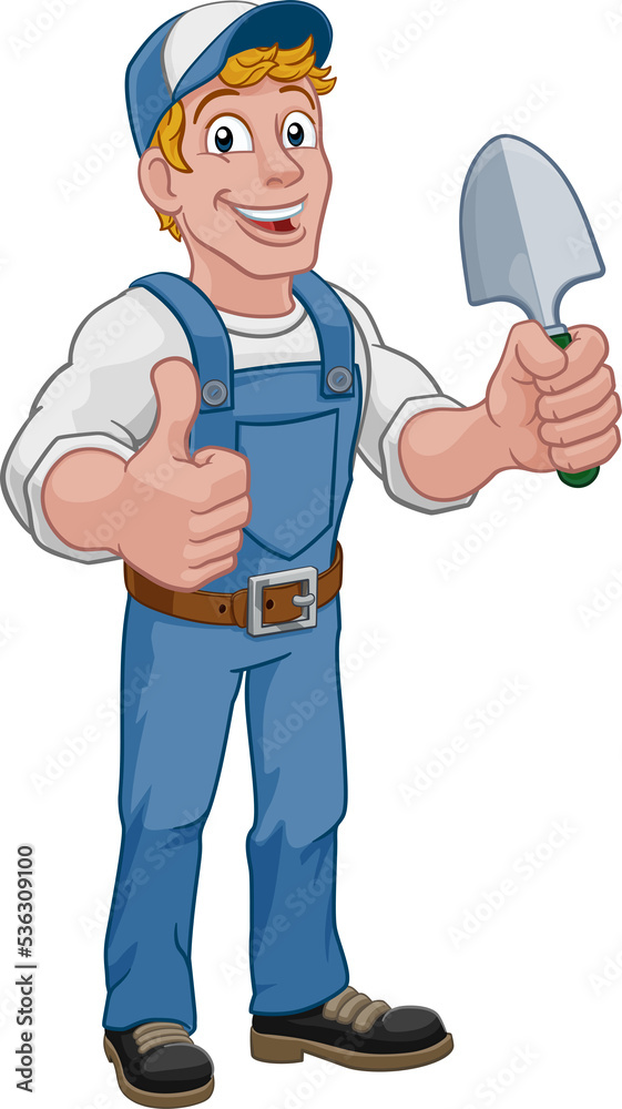 Gardener Cartoon Garden Spade Handyman Farmer Gardener Cartoon Garden Spade Handyman Farmer