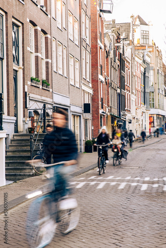 biker speed in amsterdam city centre