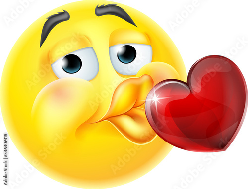 Kissing Heart Cartoon Emoti...