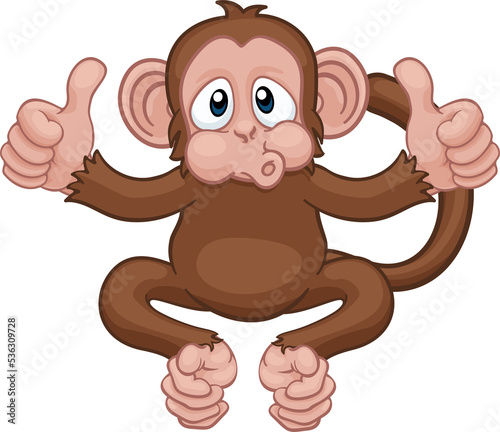 Monkey Cartoon Animal Givin...