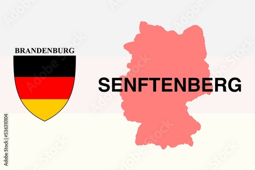 Senftenberg: Illustration mit dem Ortsnamen der deutschen Stadt Senftenberg im Bundesland Brandenburg photo