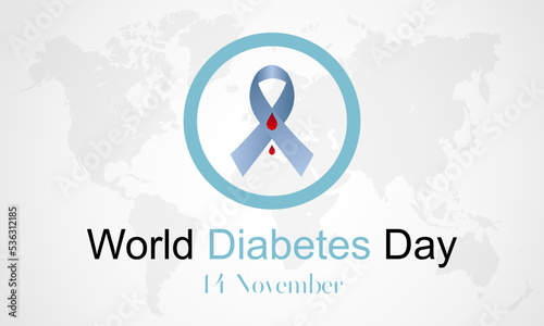 Vector illustration on the theme of world diabetes day awareness observed each year during November banner, Holiday, poster, card and background design.