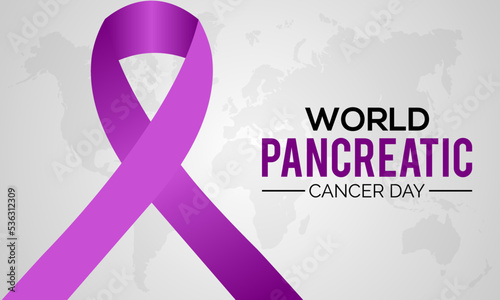 Vector illustration on the theme of World Pancreatic Cancer day observed each year during November banner, Holiday, poster, card and background design.