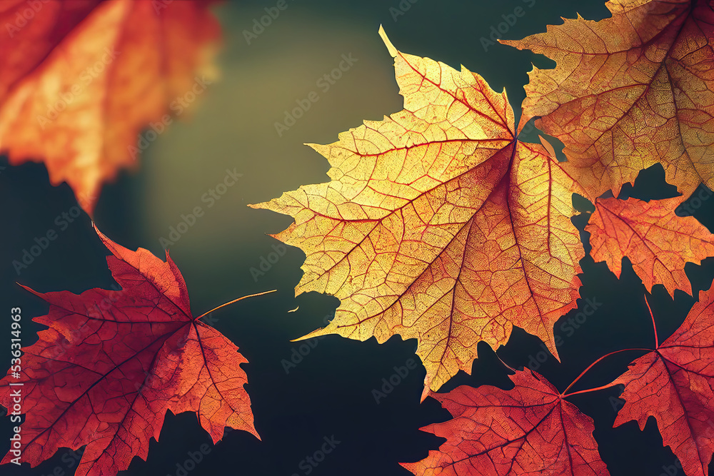 Falling leaves natural background. Autumn maple leaves Falling leaves natural background. Autumn maple leaves