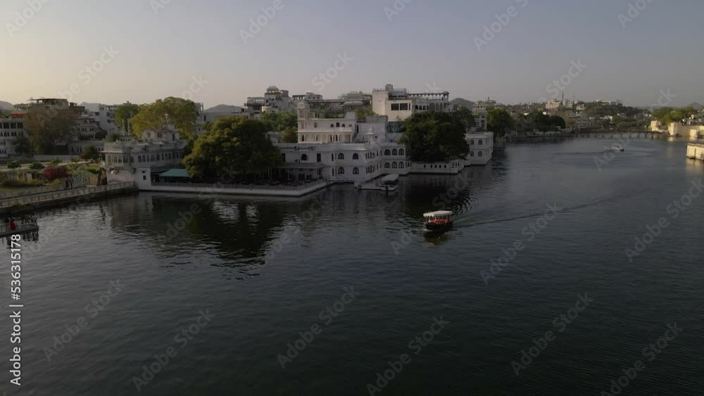 4K Aerial Shots of the Udaipur City of Lakes in Rajasthan India - City Palace Jagmandir 30fps 4K Aerial Shots of the Udaipur City of Lakes in Rajasthan India - City Palace Jagmandir 30fps