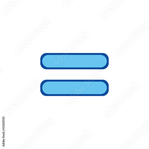 equal symbol vector illustration isolated on white background.