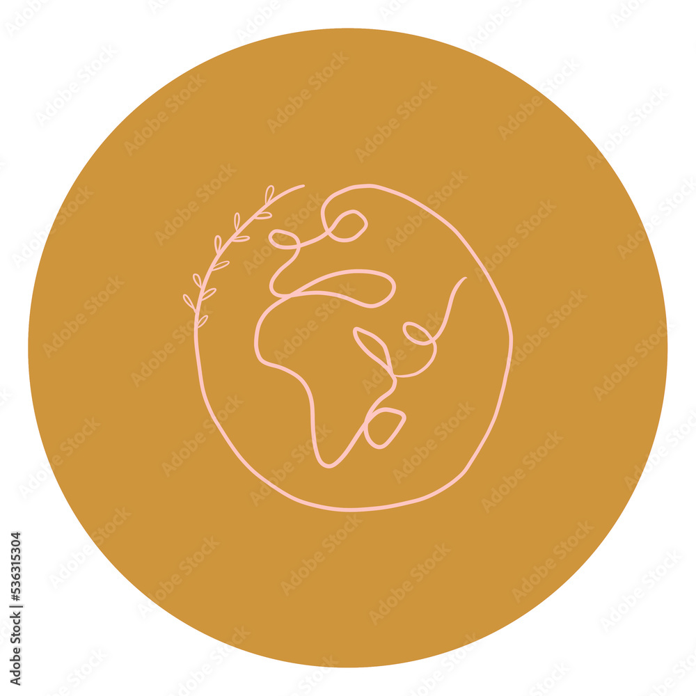 Globe Line Art Icon Globe Line Art Icon