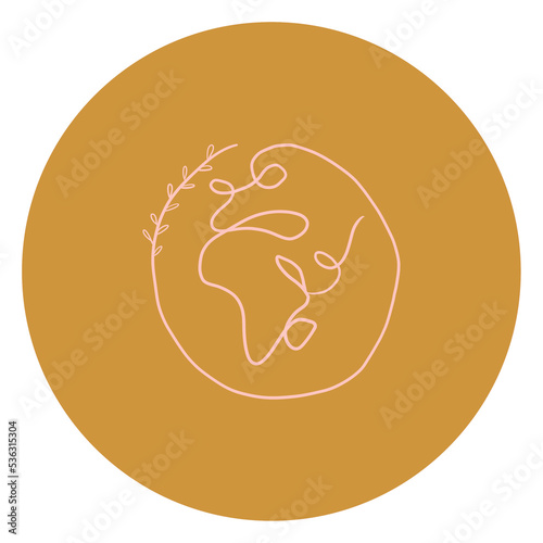 Globe Line Art Icon