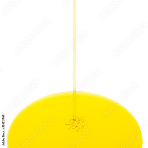 Pouring oil flow, PNG isolated on transparent background  