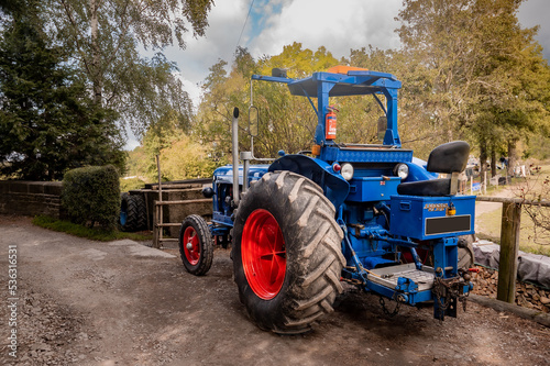 An old Fordson Major Blue Tractor  photo