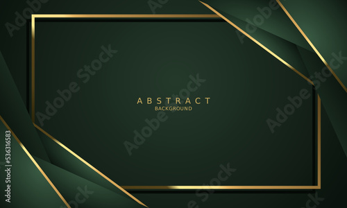 dark green luxury premium background and gold line.