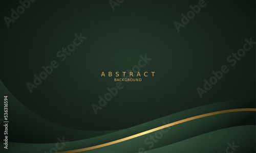 dark green luxury premium background and gold line.