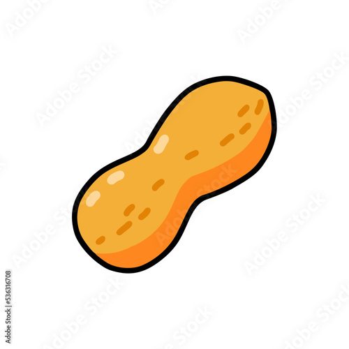Peanut icon. Flat design, linear and colorful. Isolated vector illustration
