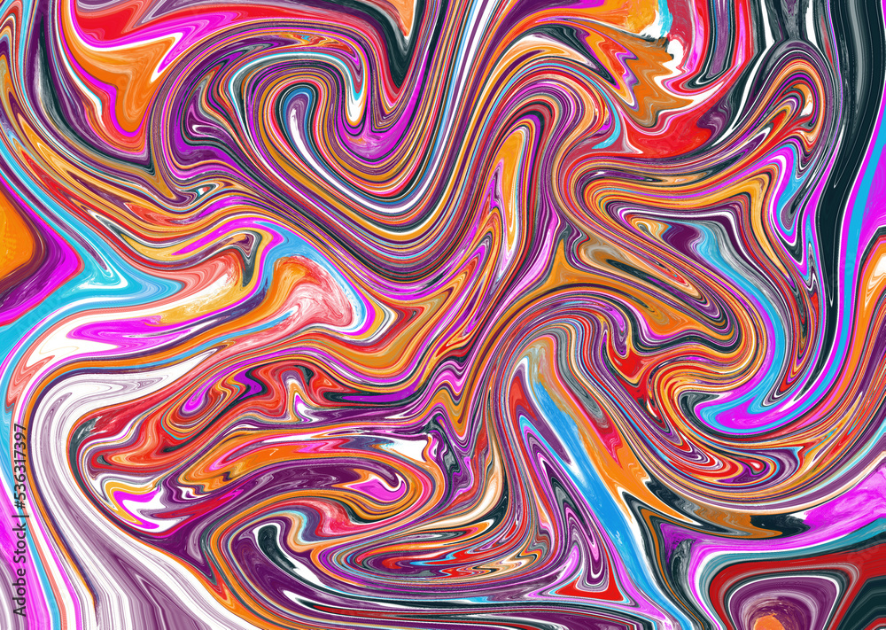 abstract brush color wave with lines background.