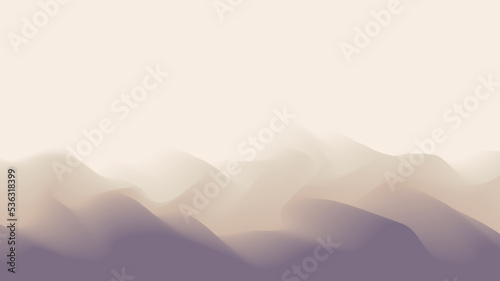 Abstract art brown and purple pastels colors blurred flowing wave landscape background