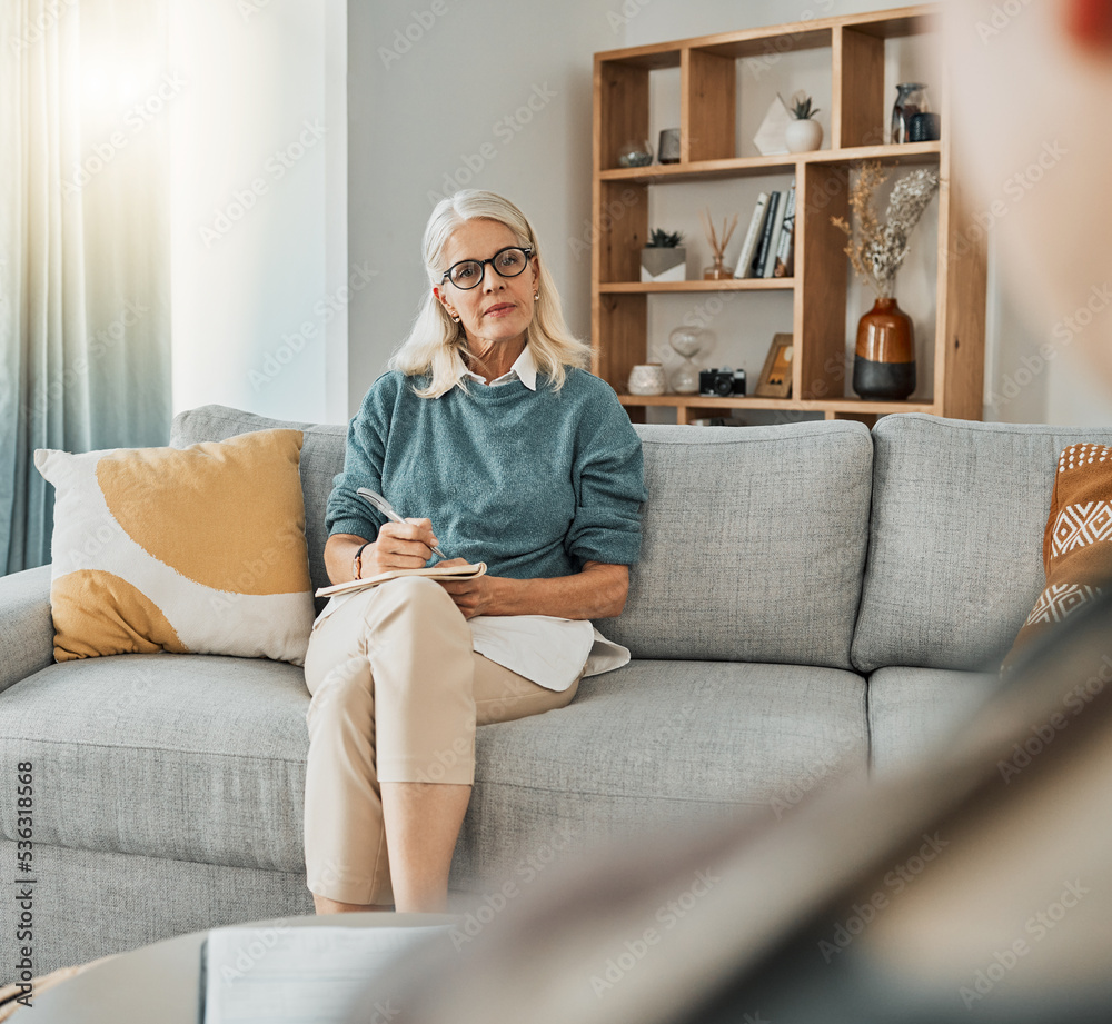 Therapy, mental health planning and psychologist talking to patient in an office at work together. Mature therapist consulting about psychology, problem and solution to stress with person for support Therapy, mental health planning and psychologist talking to patient in an office at work together. Mature therapist consulting about psychology, problem and solution to stress with person for support