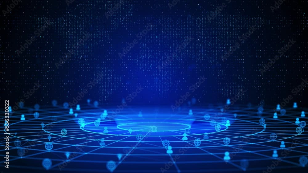Search Button Text Future Digital Technology Ai Cyber Space deep learning Loop. internet search, Web search field. Design element of Web site, applications, e-shop Search information data technology