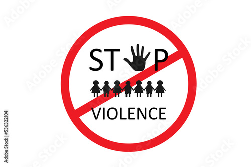Free Download Frightened sad girl and boy holds hands, restricting gesture, stop symbol. Violence, abuse against children. - GFXLoad
