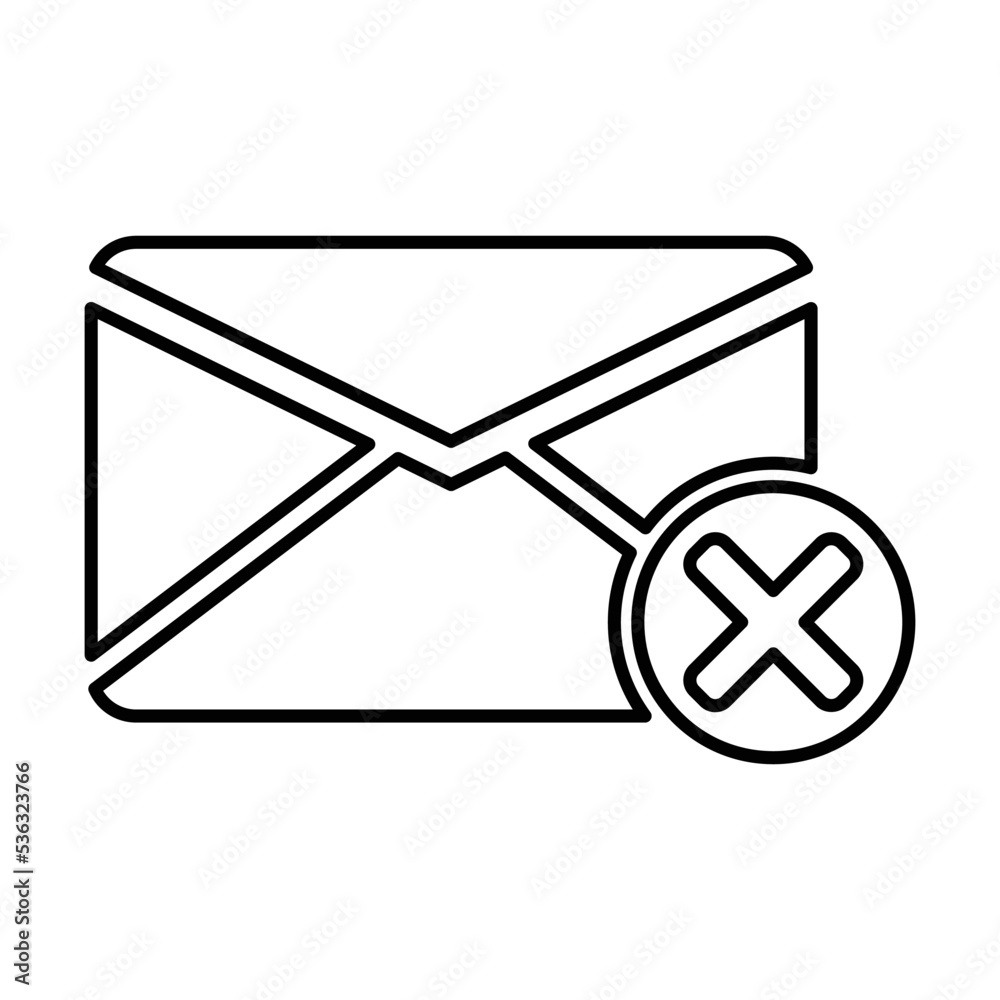 cross mail icon cross mail icon