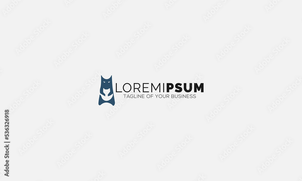 Black Cat sitting smiling Logo design vector template Negative space style Black Cat sitting smiling Logo design vector template Negative space style