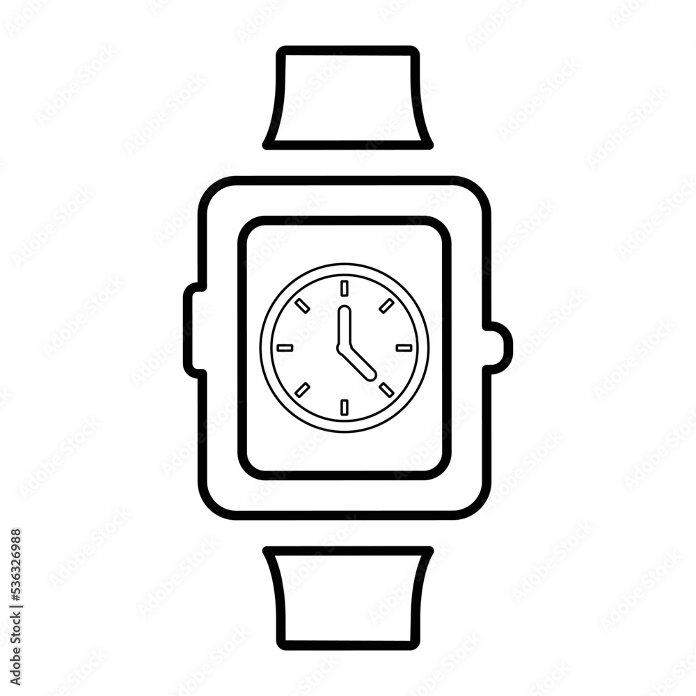 Clock smart watch icon Clock smart watch icon