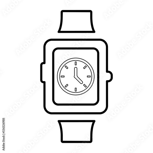 Clock smart watch icon