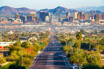 Fototapete Arizona Skyline von Phoenix in Arizona  © John