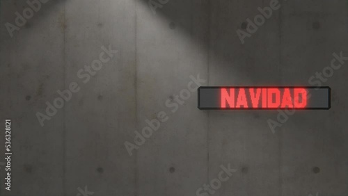 Cartel luminoso Feliz Navidad led, 4K