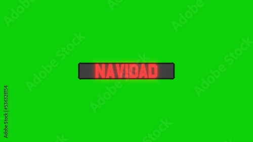 Cartel luminoso Feliz Navidad croma led, 4K