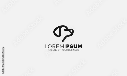 logo vector line head dog abstract simple