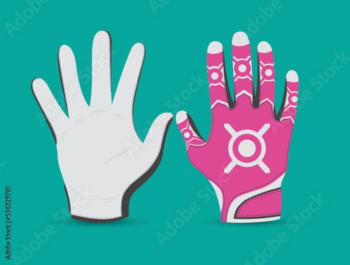 sports glove design vector illustration, with modern pattern