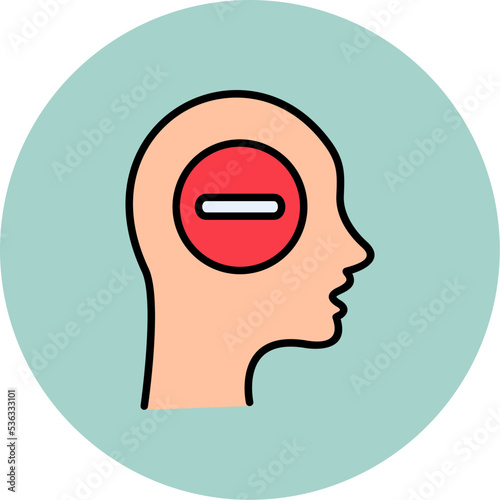 Negative thinking Icon
