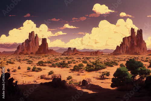 Wild West Desert Fantasy Concept Art