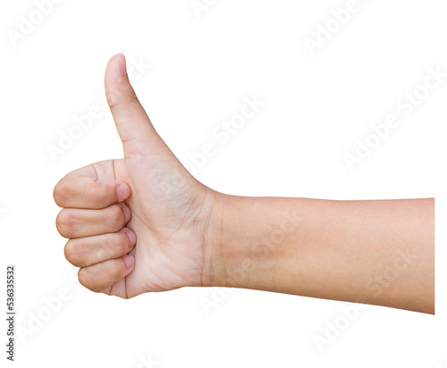hand showing thumbs up isolate and save as to PNG file photo