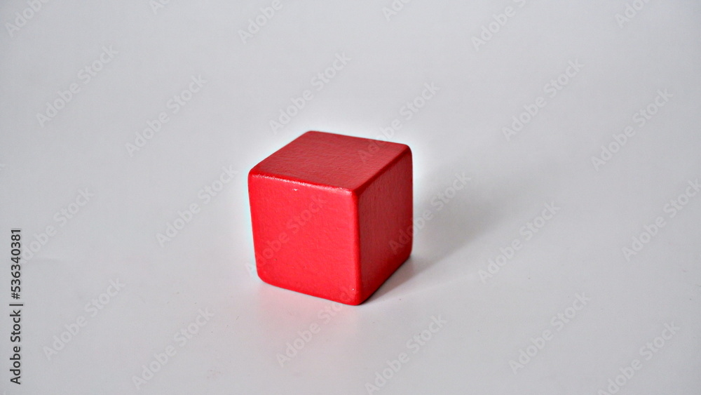 red cube on white background red cube on white background