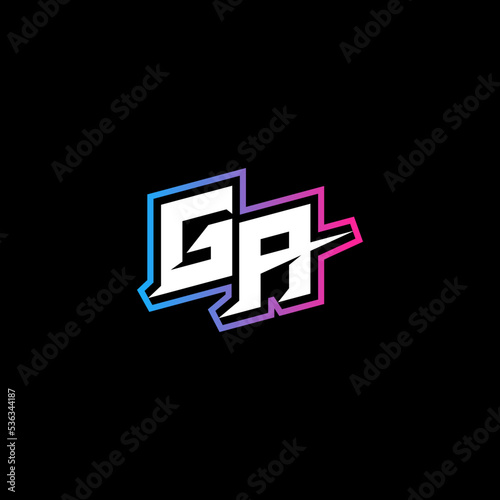 GA initial logo esport or gaming concept design