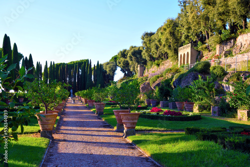 pontifical gardens of castel gandolfo lazio italy photo