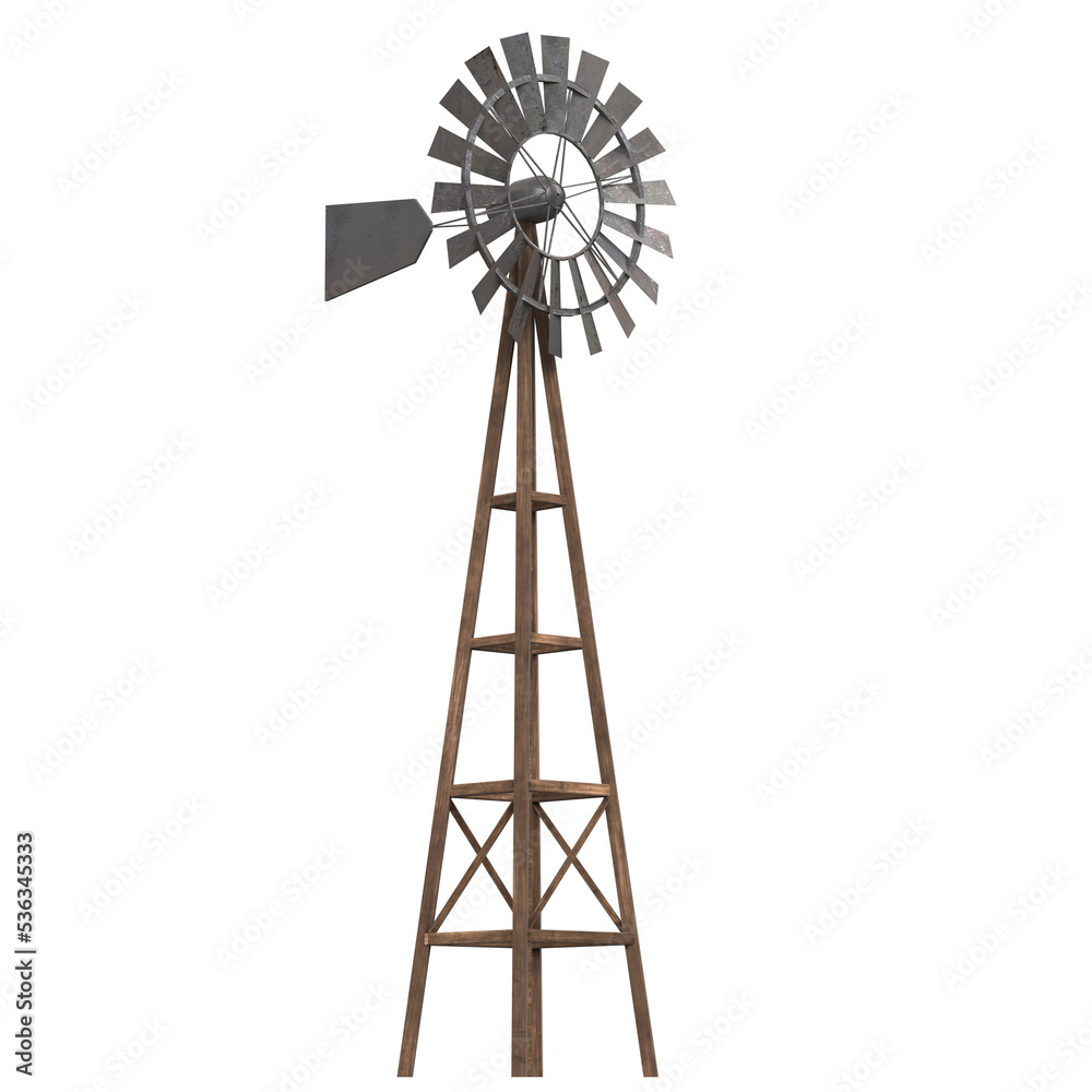 3d rendering illustration of a windmill 3d rendering illustration of a windmill
