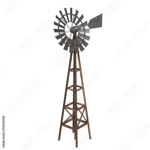 3d rendering illustration of a windmill