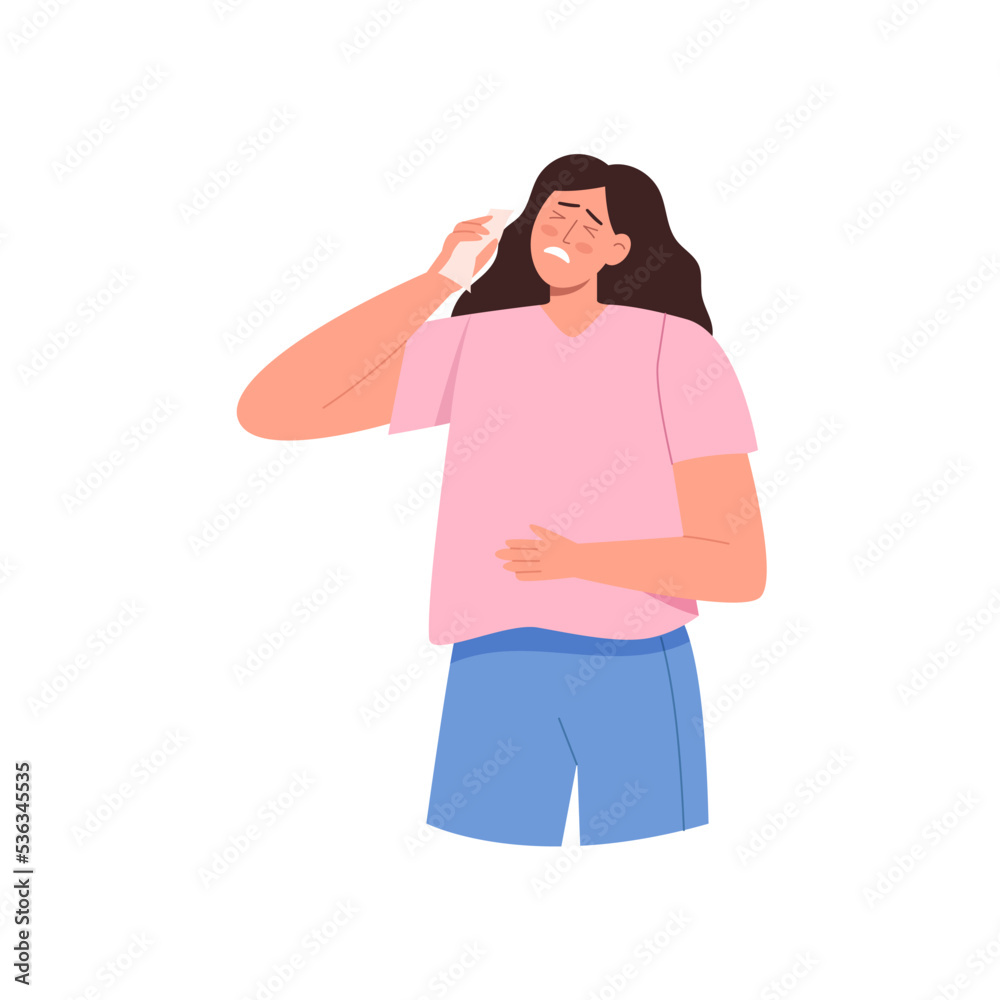 Woman suffering from allergy Woman suffering from allergy