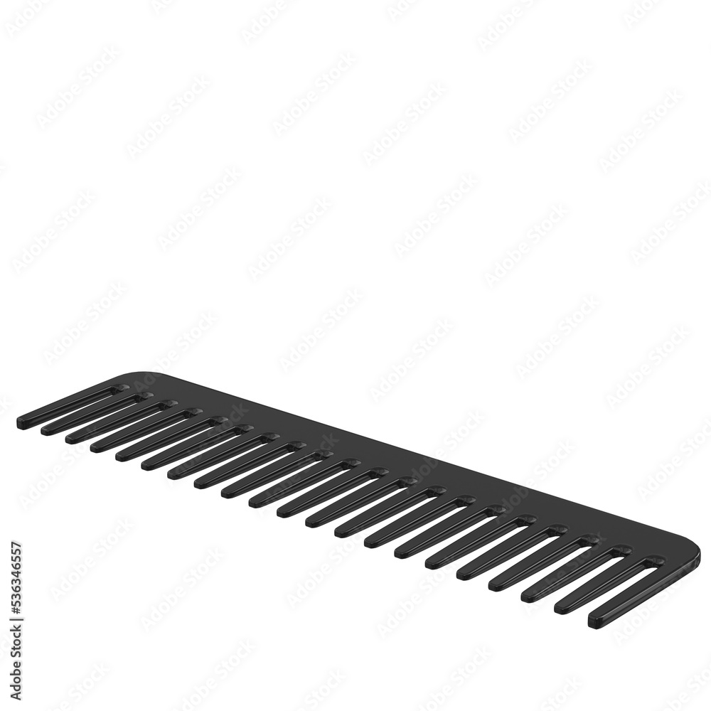 3d rendering illustration of a wide tooth comb 3d rendering illustration of a wide tooth comb
