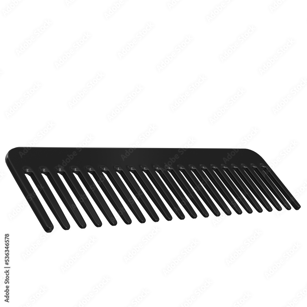 3d rendering illustration of a wide tooth comb