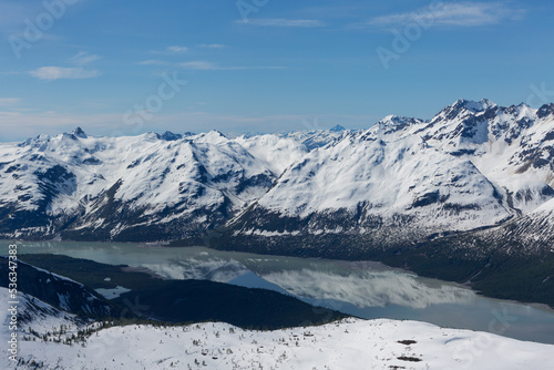 Snowy landscape in Glacier Bay National park