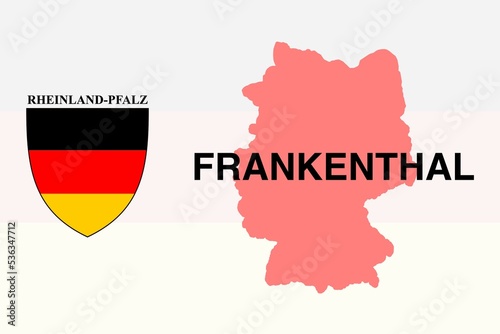 Frankenthal: Illustration mit dem Ortsnamen der deutschen Stadt Frankenthal im Bundesland Rheinland-Pfalz photo